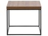 Side Table Dark Wood with Black DELANO_756717