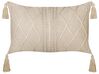Set of 2 Cotton Cushions 30 x 50 cm Beige CAESIA_915768