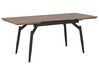 Stół do jadalni rozkładany 140/180 x 80 cm ciemne drewno z czarnym BARBOSA_786542