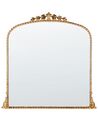Espejo de pared de metal dorado 71 x 71 cm LIVRY_900149