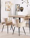 Set of 2 Velvet Dining Chairs Taupe SANILAC_847148