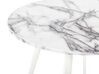 Round Dining Table ⌀ 80 cm Marble Effect and White GUTIERE_850645
