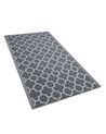 Outdoor Teppich grau 90 x 180 cm marokkanisches Muster zweiseitig Kurzflor SURAT_805124
