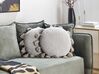 2 bawełniane poduszki dekoracyjne z frędzlami ⌀ 45 cm szare MADIA_903807