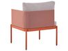 Lounge Set Aluminium orange 2-Sitzer modular Auflagen orange-weiss TERRACINA_826676