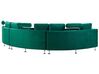 7 Seater Curved Modular Velvet Sofa Dark Green ROTUNDE_793585
