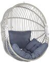 PE Rattan Hanging Chair with Stand White ACRI_842586