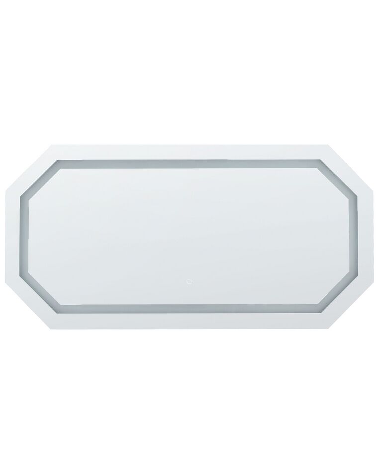 Specchio da parete LED argento 120 x 60 cm LOCMARIAQUER_837558
