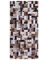 Hnědo-béžový kožený koberec 80x150 cm CESME_807036