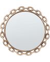 Kulaté nástěnné zrcadlo ø 46 cm zlaté YEBRA_904427