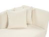 Right Hand Boucle Chaise Lounge White RIOM_883724