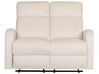 Sofa 2-osobowa welurowa z manualną funkcją relaksu biała VERDAL_904771