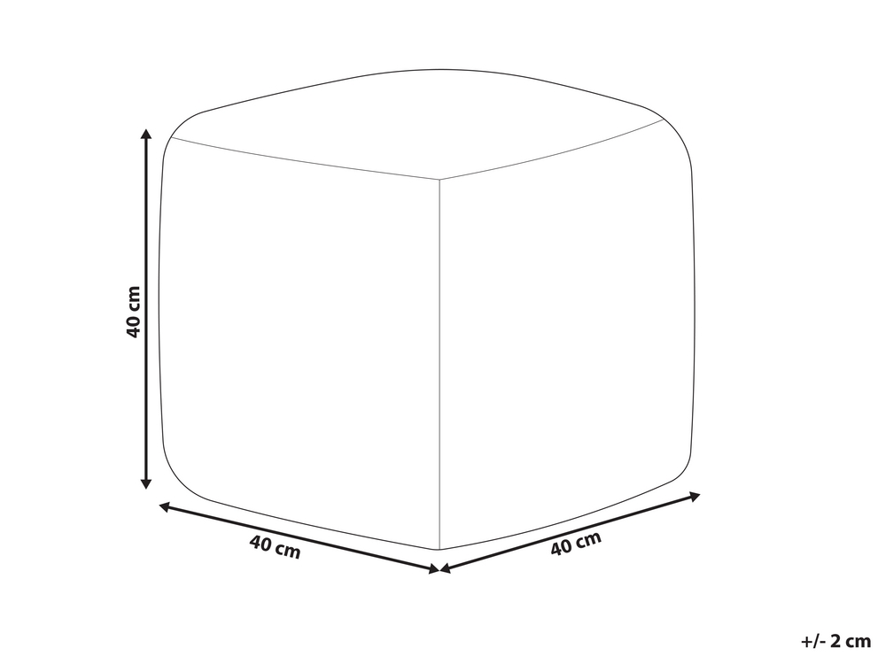 Pouf en Forme de Cube 40 x 40 cm en Tissu Coton …