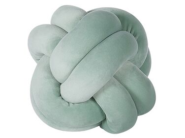 Velvet Knot Cushion 20 x 20 cm Green MALNI