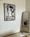 Female Framed Canvas Wall Art 63 x 93 cm Black and Brown NICOSIA_856435