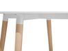 Mesa de jantar branca com pernas de madeira ⌀ 120 cm BOVIO_713257