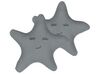 Dekokissen Sternform Baumwolle grau 40 x 40 cm 2er Set BHOPAL_801047