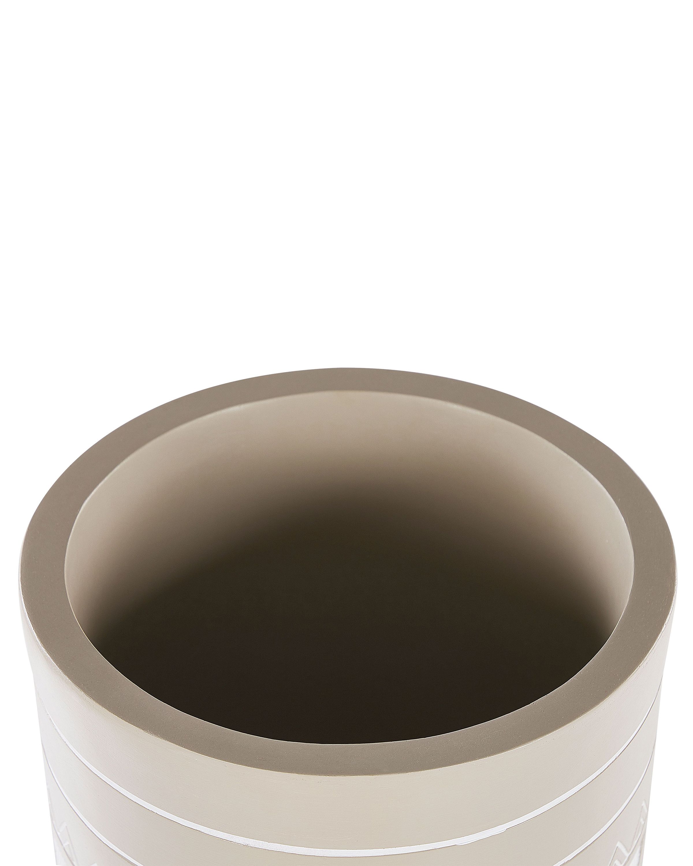 Cache-pot décoratif texture rugueuse beige – 5 po H - 27-SANDY-138-BEIGE