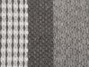 Teppich Wolle grau 160 x 220 cm Streifenmuster Kurzflor AKKAYA_754726