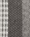 Teppich Wolle grau 160 x 230 cm Streifenmuster Kurzflor AKKAYA_754726