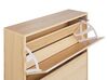 2 Compartment Shoe Storage Cabinet Light Wood NORRIS_916340
