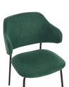 Set of 2 Fabric Dining Chairs Green KENAI_874476