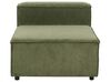 Modulär soffa 3-sits med fotpall grön APRICA_895055