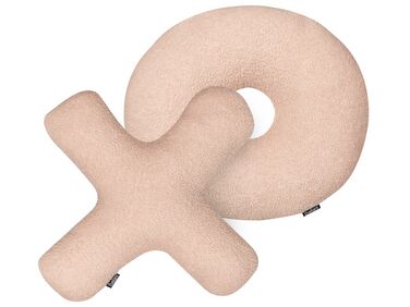 2 poduszki dekoracyjne litery teddy różowe HESPERIS