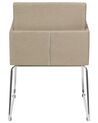 Set of 2 Fabric Dining Chairs Beige GOMEZ_796105
