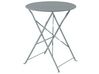 Salon de jardin bistrot table et 2 chaises en acier gris FIORI_688289