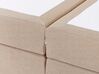 Letto boxspring in tessuto beige 160 x 200 cm PRESIDENT_41065