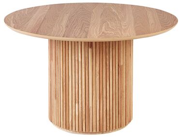Mesa de jantar redonda em madeira clara ⌀ 120 cm VISTALLA
