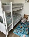 Wooden EU Single Size Bunk Bed with Storage White ALBON_857951