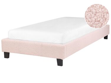 Boucle EU Single Bed Light Pink ROANNE