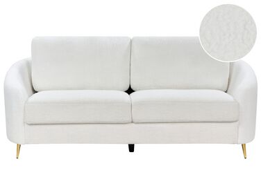 3 Seater Boucle Sofa White TROSA