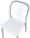 Set of 8 Garden Chairs White and Grey SPEZIA_901954