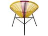 Set of 2 PE Rattan Accent Chairs Multicolour Yellow ACAPULCO_718095
