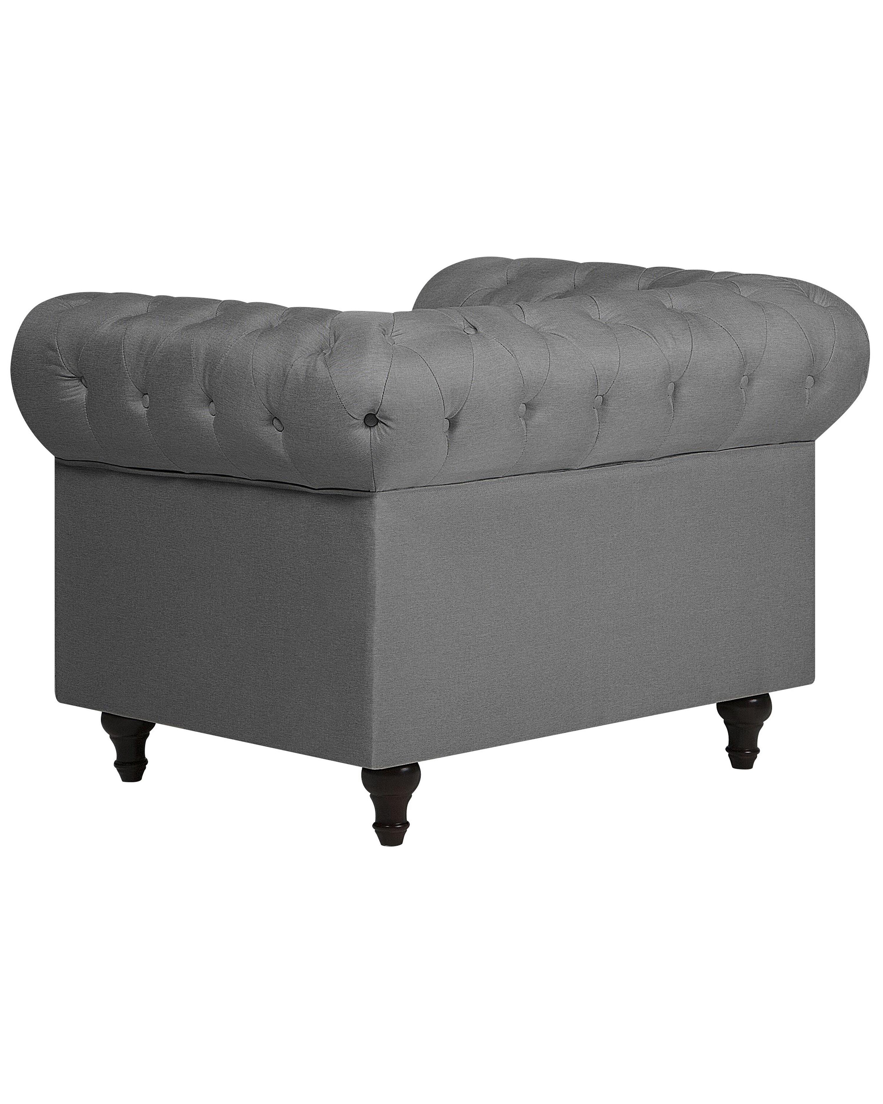 Fotel duży szary CHESTERFIELD