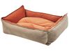 Velvet Reversible Pet Bed 70 x 60 cm Orange and Beige IZMIR_826590