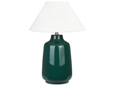 Keramická stolná lampa zelená CARETA