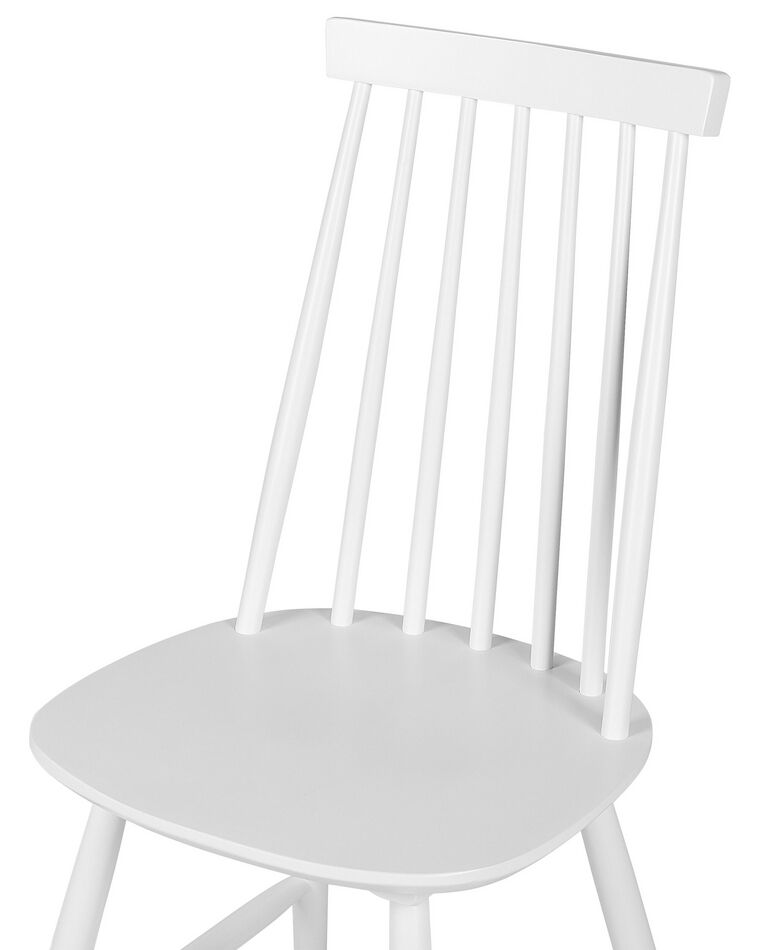 Set of 2 Wooden Dining Chairs White BURBANK Beliani.co.uk