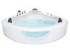 Banheira de hidromassagem de canto em acrílico branco com LED 190 x 140 cm TOCOA_36370