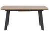 Eettafel uitschuifbaar MDF donkerbruin/zwart 160 / 200 x 90 cm SALVADOR_785997