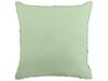 Set of 2 Tufted Cotton Cushions 45 x 45 cm Green RHOEO_840155