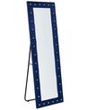 Sametové stojací zrcadlo 50 x 150 cm modré ANSOUIS_903993