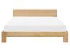 Cama con somier de madera de pino clara 160 x 200 cm ROYAN_726502