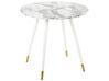 Okrúhly jedálenský stôl s mramorovým efektom ⌀ 80 cm biely GUTIERE_850643