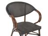 Gartenmöbel Set Aluminium schwarz 4-Sitzer Stühle grau CASPRI_803042