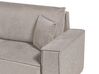 Right Hand Fabric Corner Sofa Bed with Storage Taupe KARILA_886037