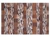 Tapis patchwork en cuir marron 160 x 230 cm HEREKLI_798988